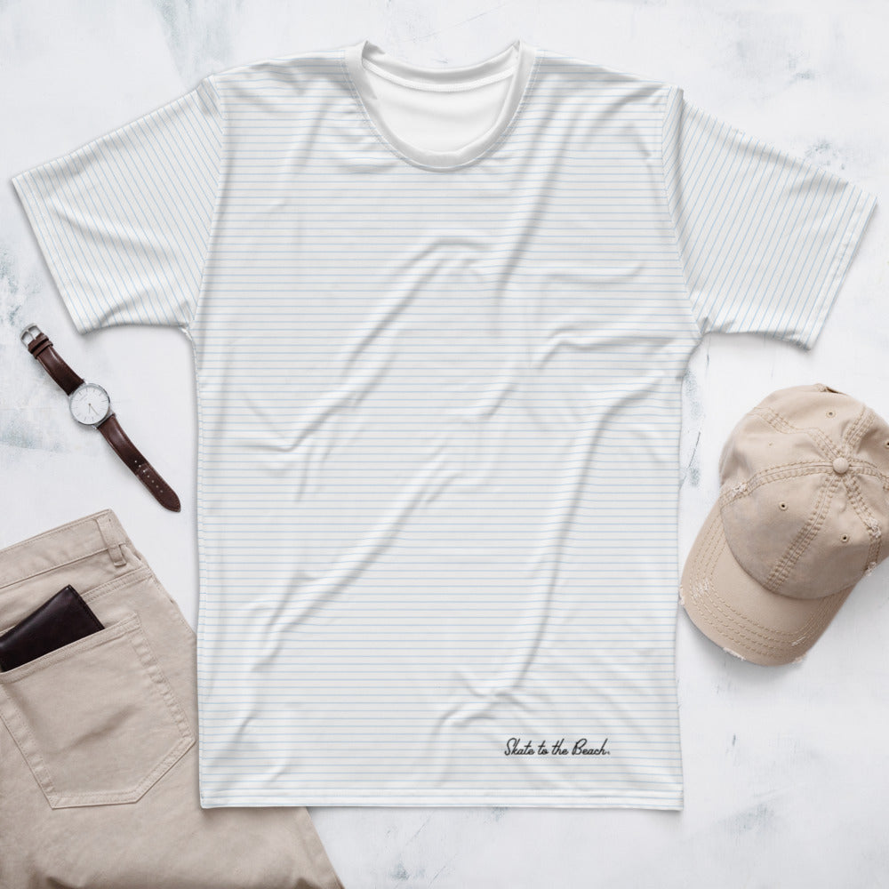 Microstripe Tee Ocean Blue